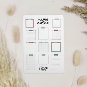 Memo Notes Sticker Sheet