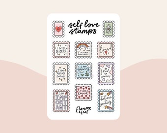 Self Love Stamps Sticker Sheet