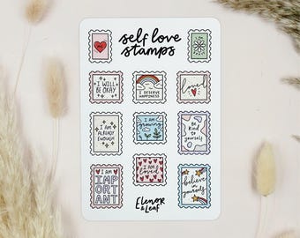 Self Love Stamps Sticker Sheet