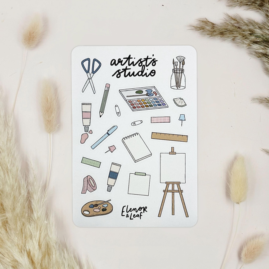Artist's Studio Sticker Sheet - Etsy