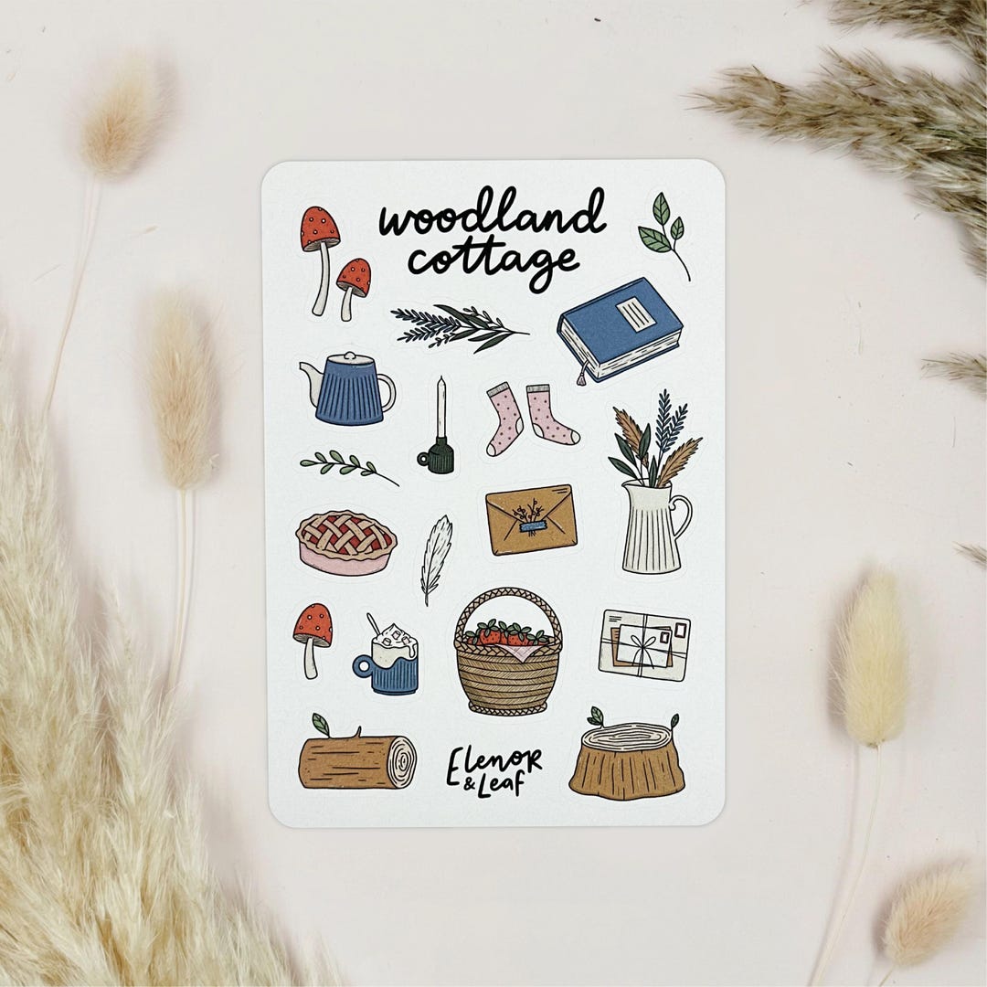Woodland Cottage / Cottagecore Sticker Sheet - Etsy