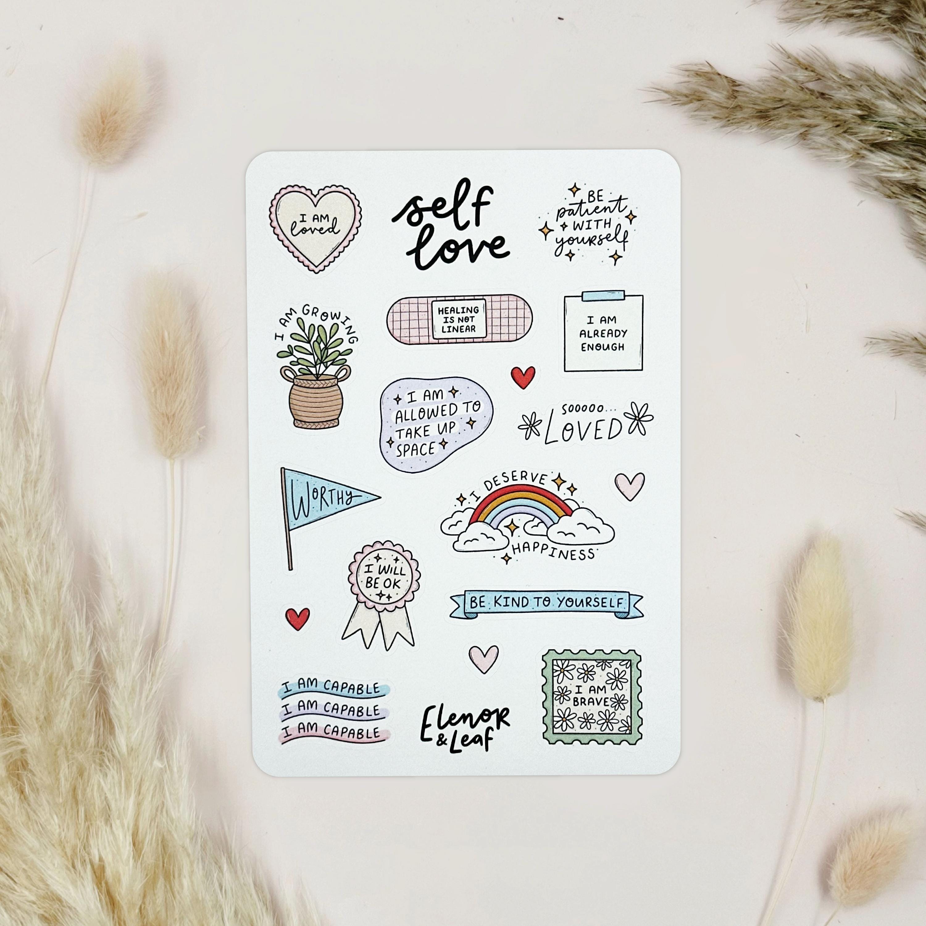 Self Love Sticker Sheet - Etsy UK