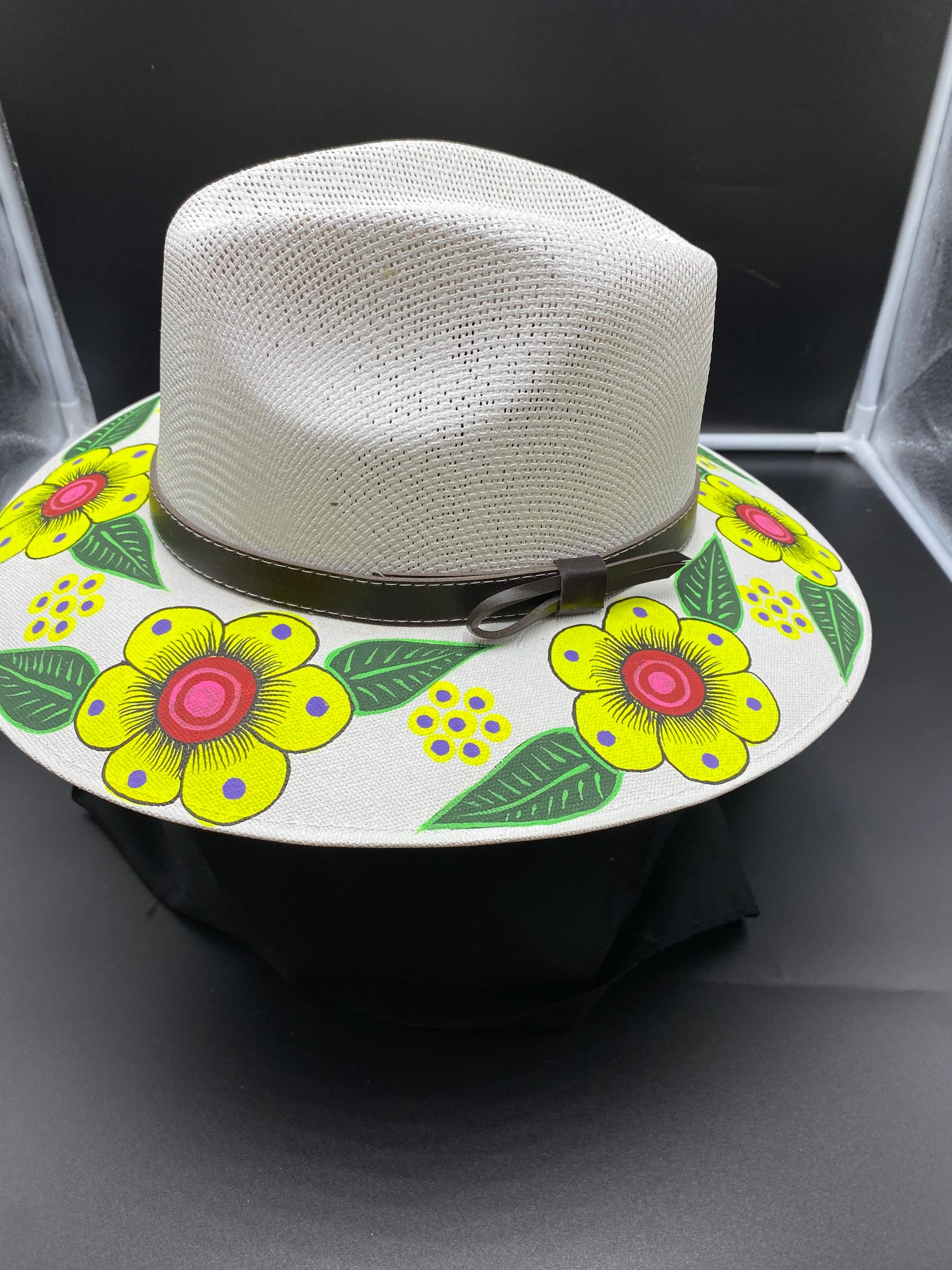 Hand Painted Mexican Artisan Panama Hat - Etsy