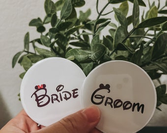 Broche de noiva da Disney | Noiva da Disney | Distintivo de noiva da Disney | Despedida de solteira da Disney | Broche de noivo da Disney