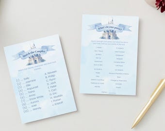 Disney Bridal Shower Games | Bridal Shower Disney themed games | Disney Games for Bridal Shower | Digital File Bridal Shower Games