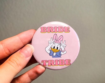 Disney Bridal Party button pin | Disney bride tribe button pin | Disney wedding | Disney badges for bachelorette | Disney bridesmaid button