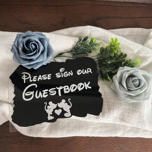 Disney Please sign our guestbook sign | Disney guestbook sign | Disney wedding | wedding sign | wedding decor