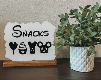Disney snacks sign | disney treats sign | disney birthday sign | disney birthday decor | disney bridal shower | disney wedding decor