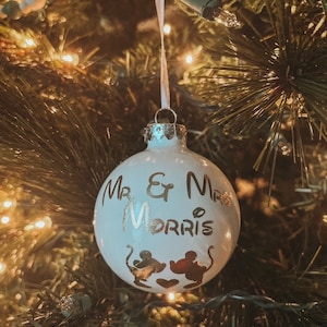 Mr and Mrs Disney Ornament | Disney Ornament | Disney Christmas in July | Disney Christmas Ornament | Disney wedding Disney gift for couples