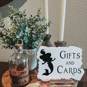 Disney Wedding Gifts and Cards Sign | Little Mermaid Wedding | Disney Wedding | Fairytale Wedding | Little Mermaid Birthday Decor