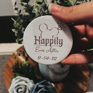 Happily ever after button pin | Disney  button pin | Disney wedding badge | Disney badges for wedding | Disney badges for rehearsal |