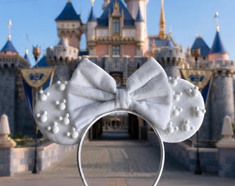 Minnie Mouse-oren voor bruid | Disney Bride-oren | Disney Bride-accessoires | Minnie Bride-oren