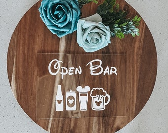 Disney drinks sign | Disney Open Bar sign | Disney wedding sign | Disney wedding | Disney decor | Disney wedding decor | Disney sign