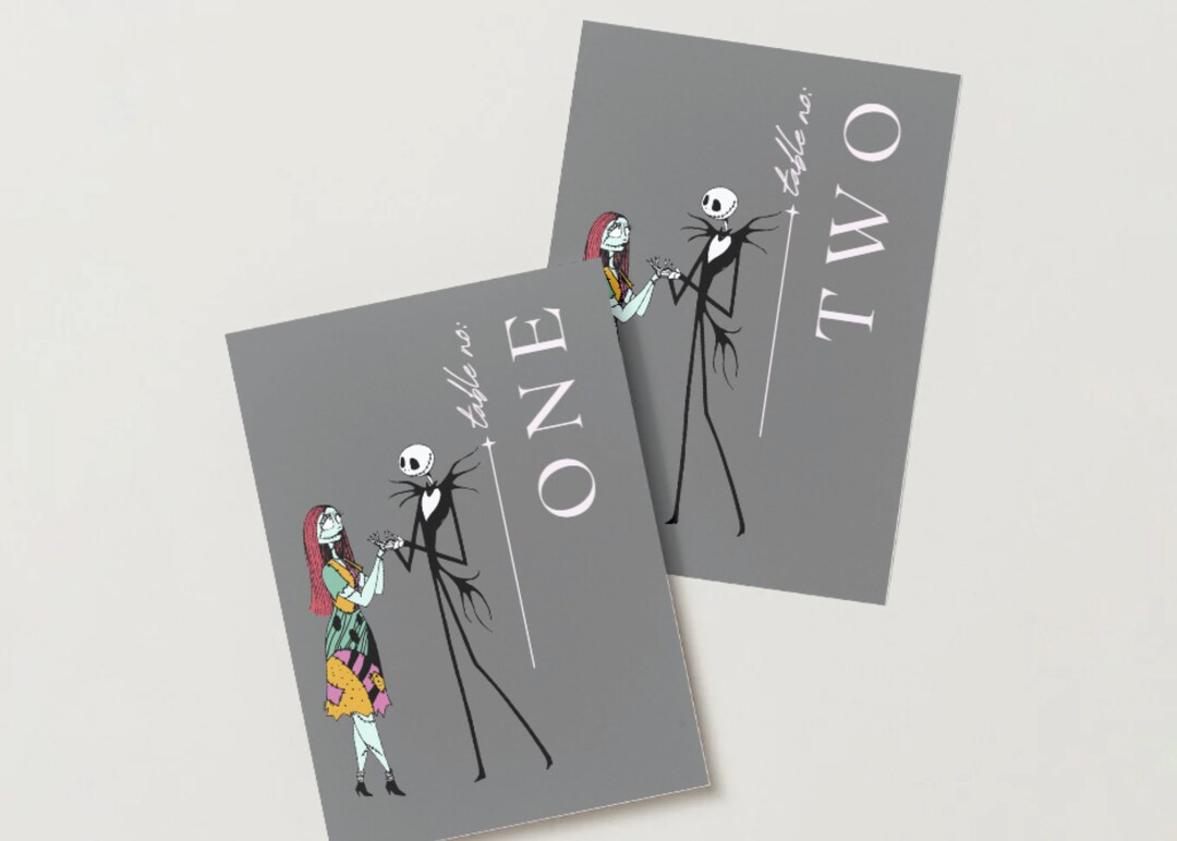 Nightmare Before Christmas Table Numbers: Halloween Wedding Decor (PDF ...