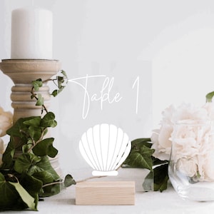 Beach wedding table numbers | acrylic table numbers | Beach wedding | Beach wedding theme | Beach Party | Beach event decor