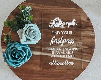 Find your fast pass Disney seating chart | Disney wedding seating chart | Disney seating Chart | Disney Wedding sign | Disney wedding decor