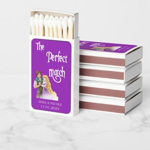Disney Matches box | Disney wedding Favor | Tangled Matches Box | Wedding Disney | Disney Themed Wedding | disney favors | Tangled Wedding
