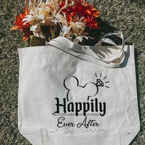 Disney Braut Einkaufstasche | Disney Junggesellinnentasche, Junggesellinnenabschied | glücklich bis ans Ende | Disney Braut | Disney Hochzeit | Disney Junggesellin