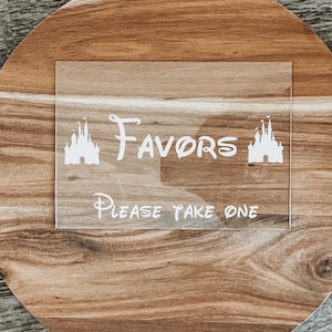 Disney Wedding Favors Sign | Disney Wedding | Favors Sign | Fairytale Wedding | Disney wedding decor | Disney Party | Disney favors | Disney