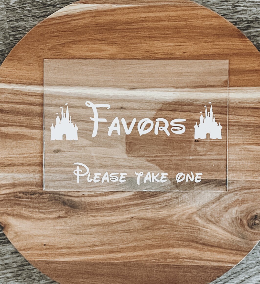 Disney Wedding Favors Sign | Disney Wedding | Favors Sign | Fairytale Wedding | Disney wedding decor | Disney Party | Disney favors | Disney