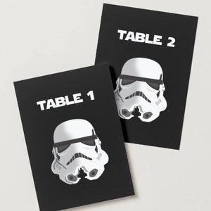 Star Wars Table Numbers 1-20: Stormtrooper Wedding Decor (Digital File)
