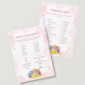 Disney Bridal Shower Games | Bridal Shower Disney themed games | Disney princess Games for Bridal Shower | Digital File Bridal Shower Games