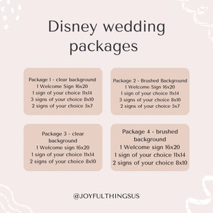 Disney wedding sign package | Disney wedding decor | Disney wedding bundle signs | acrylic signs for Disney wedding | fairytale wedding |