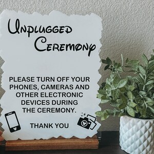 Unplugged Ceremony Sign | Disney Wedding | Unplugged Wedding | Disney Wedding sign | Disney Wedding decor | Disney Unplugged Wedding Sign