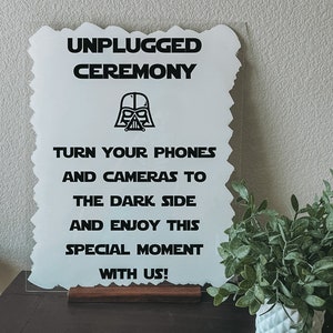 Star Wars Wedding unplugged ceremony | Disney Wedding | Star Wars Sign | Star Wars Wedding | Disney wedding sign