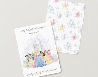 Disney Wedding Bridal Party Proposal Cards | Disney Bridesmaid Proposal Card | Disney bridal Party | Disney wedding | Disney Maid of Honor