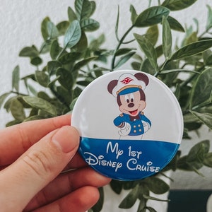 My first cruise Disney badge | Disney Mickey button | Disney button pins | disney cruise button pin | disney first cruise button pin |