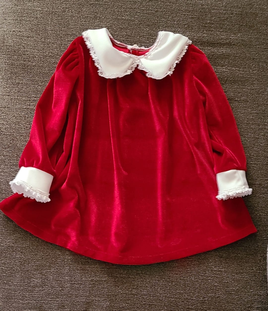 Christmas Dress / Holiday Red Velvet Dress / Red Baby Dress / Christmas ...