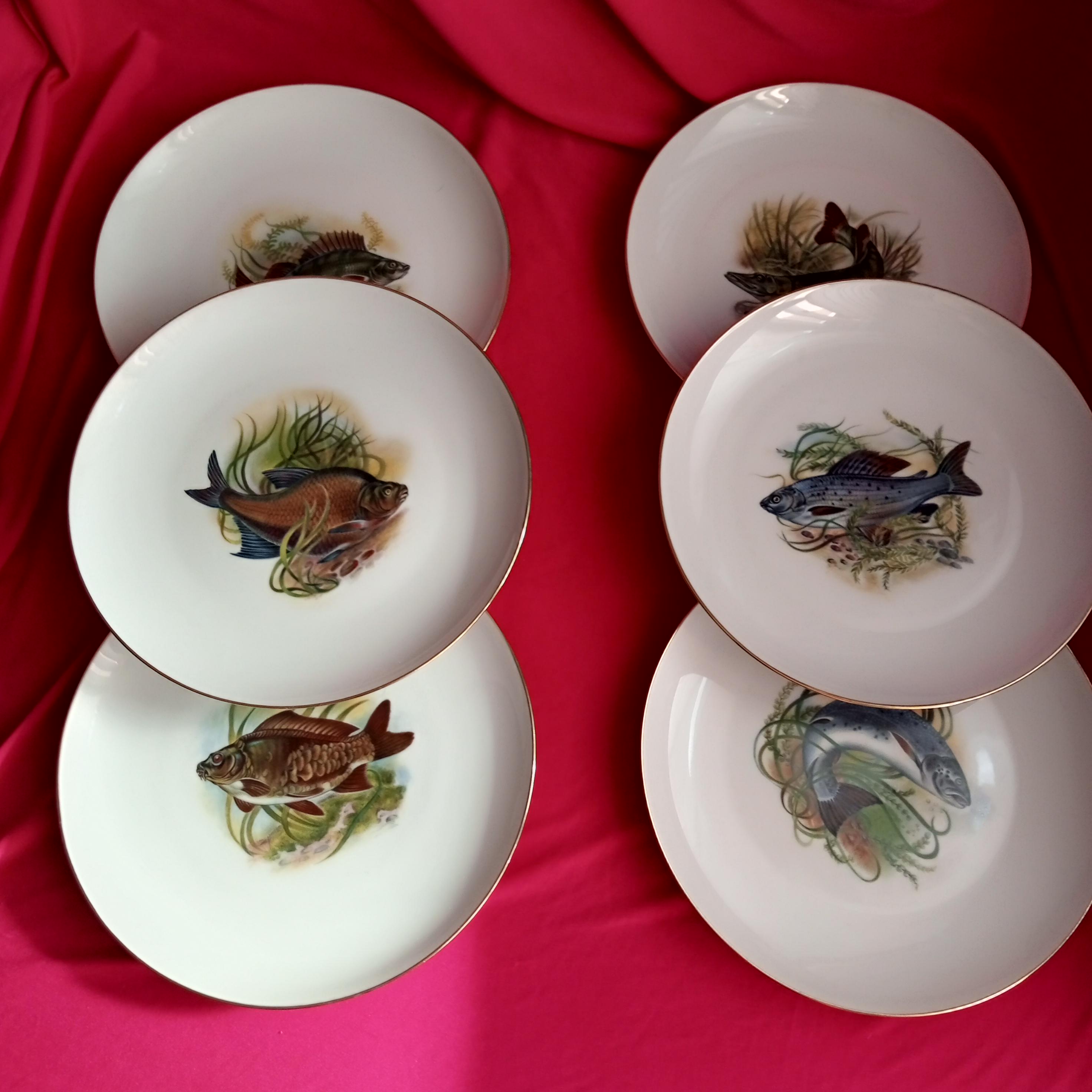 フランス　リモージュ　ケーキプレート　＆　ディナープレート　各４枚セット フランスリモージュケーキプレート＆ディナープレート各4枚セット