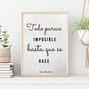 Arte digitale - Frasi spagnole - Download automatico - Decor parete - Poster - Frasi ispiratrici e motivatori - Stampabili -