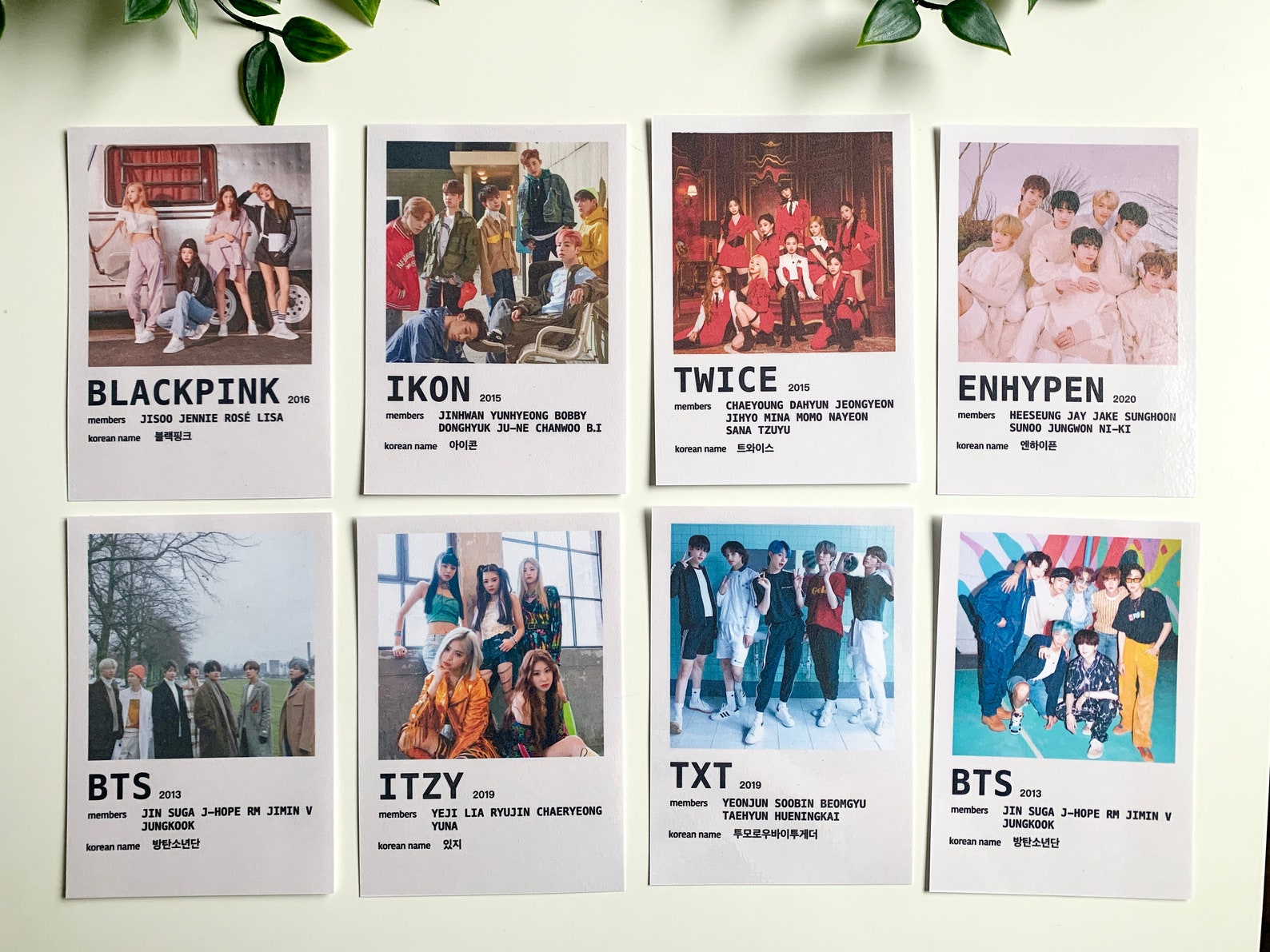 Custom Laminated Kpop Group or Idol Polaroid Photo Poster | Etsy