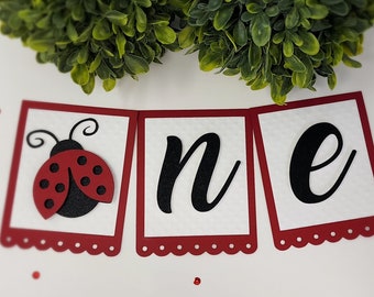 Ladybug High chair banner, Ladybug 1st birthday, Ladybug party decorations, Ladybug banner, Ladybug decorations, fiesta de mariquita,