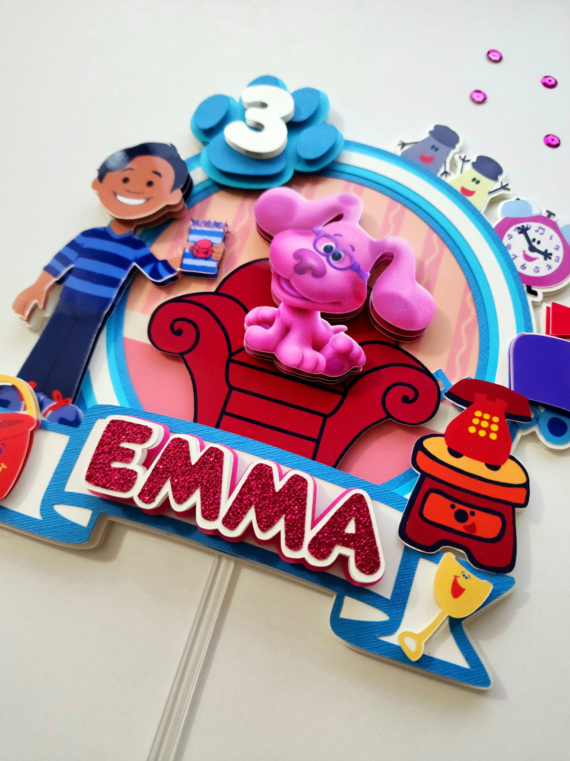 Blues Clues Cake Topper Blues Clues Birthday Decorations Etsy Canada