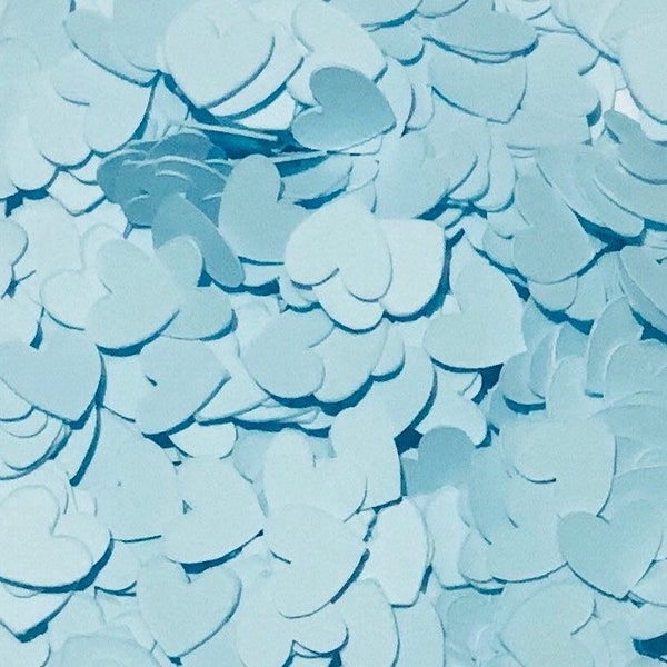 Baby Blue Heart Confetti-Blue Wedding Confetti-Blue Baby Shower Confetti-Blue Gender Reveal-Blue Table Confetti-Blue Sprinkles-Blue Decor