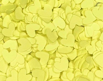 Pastel Yellow Heart Confetti - Wedding Confetti - Baby Shower Confetti - Card Confetti - Table Confetti - Party Confetti - Paper Hearts