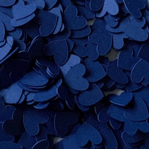 Navy Blue Heart Confetti-Navy Blue Wedding Confetti-Navy Blue Baby Shower-Fathers Day Confetti-Navy Blue Table Confetti-Paper Heart Confetti