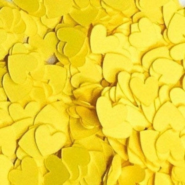 Yellow Heart Confetti-Yellow Wedding Confetti-Yellow Baby Shower Confetti-Yellow Table Confetti-Yellow Party Confetti-Yellow Paper Hearts