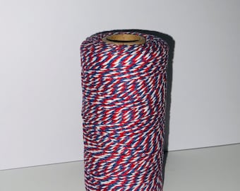 Cordel de panadero rojo/blanco/azul 1,5 m/3 m/5 m de longitud-Decoración del hogar británico-Decoración Union Jack-Suministros de artesanía-Decoración del hogar-Envoltura de regalo-Decoración del hogar americano