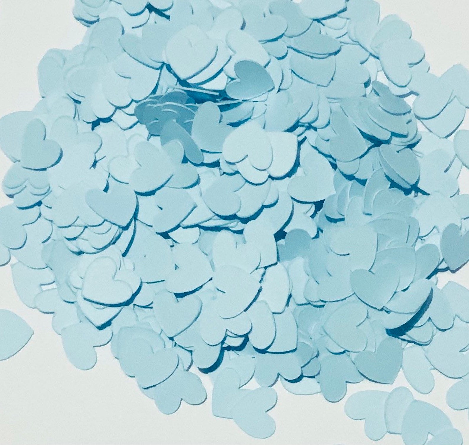 Baby Blue Heart Confetti Wedding Confetti Baby Shower Etsy