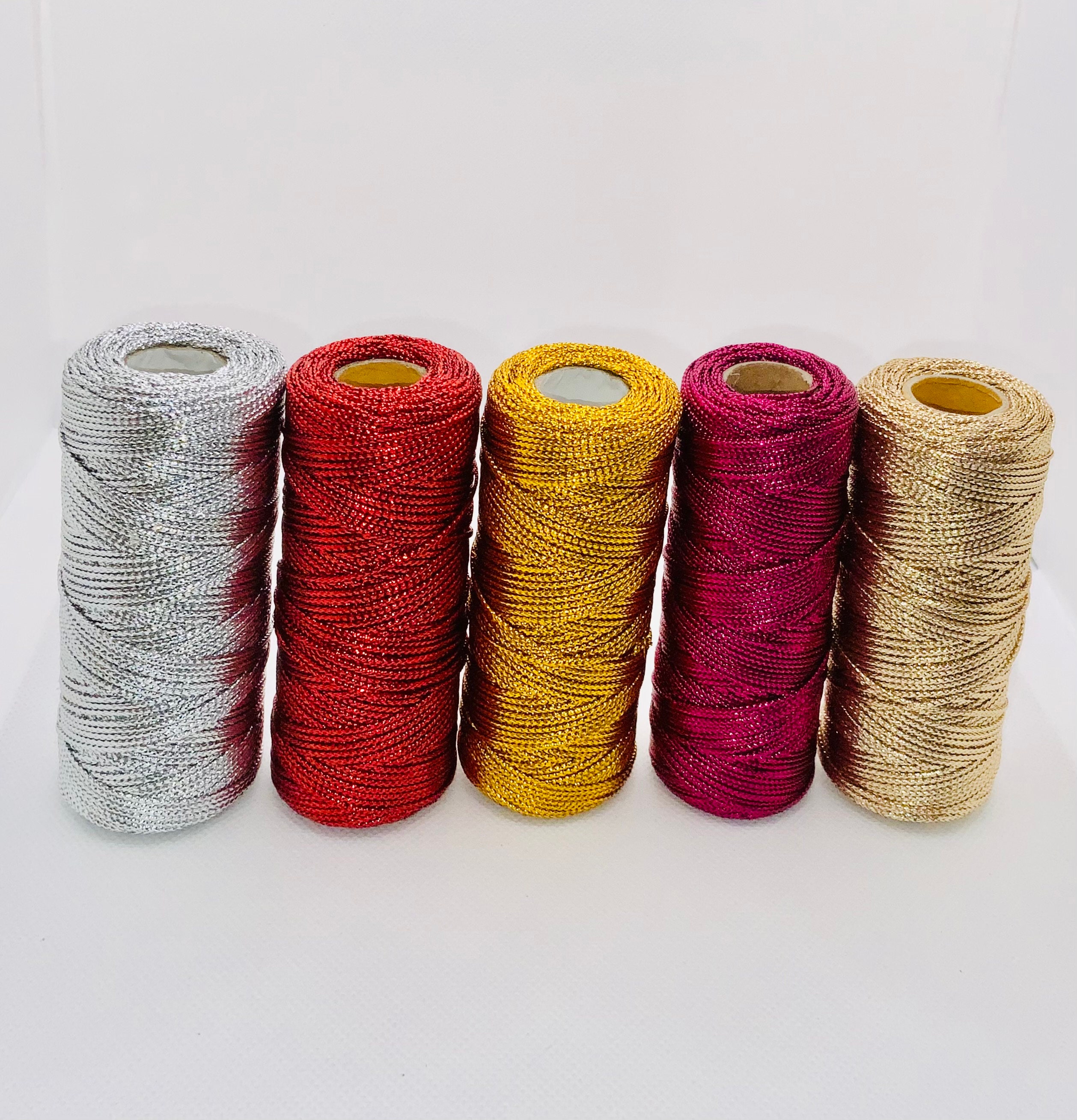 ROLL Metallic Bakers Twine GOLD 100m Metallic Lurex Twine Sparkly Gold Twine  Gold Glitter String Christmas Twine Holiday Twine 