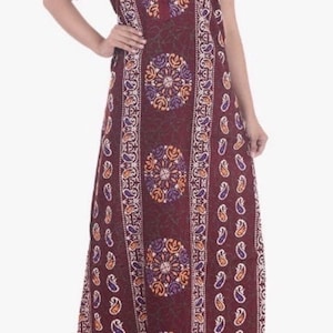 Indian Cotton Maxi Gown Gowns NightDress HouseDress kaftan Housecoat Nighty