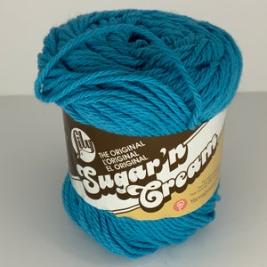 hot blue sugar’n cream cotton yarn
