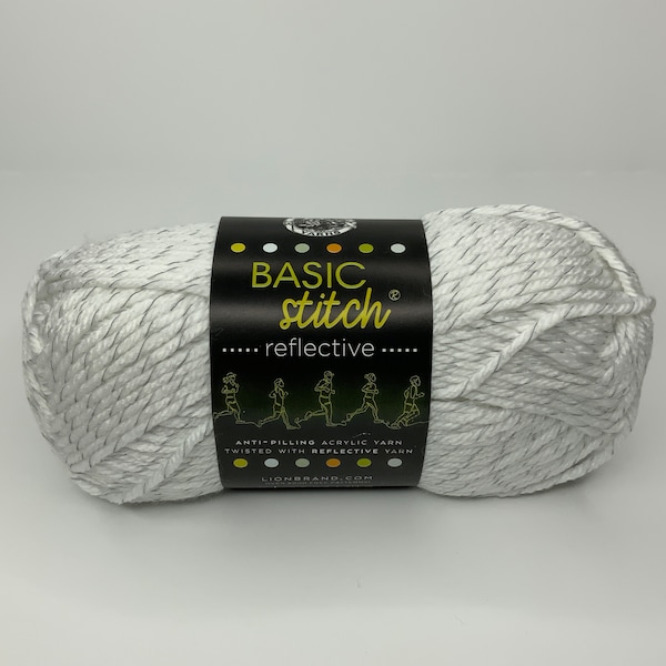 summit white basic stitch reflective yarn