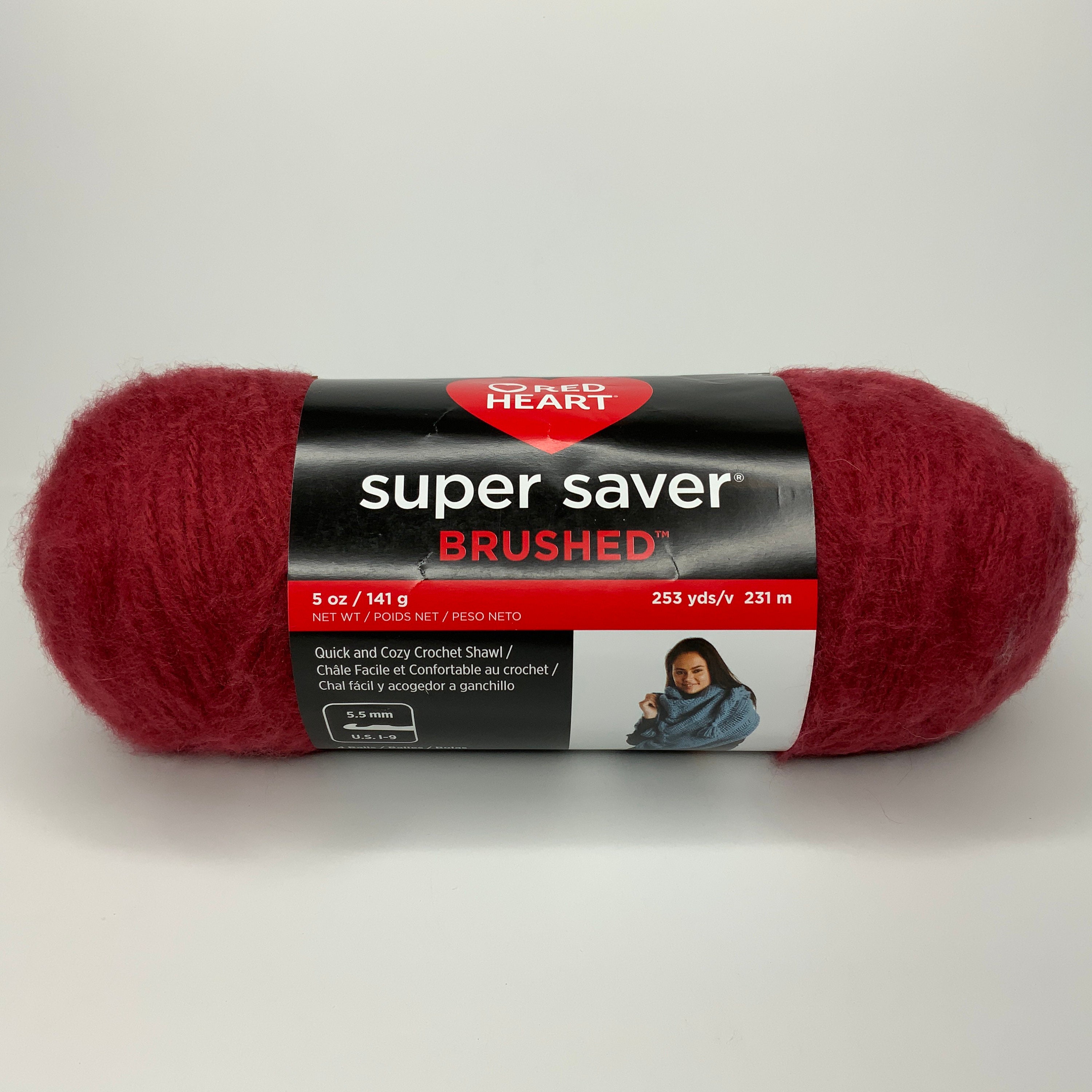 Red Heart Super Saver Brushed Yarn, Soft Mink