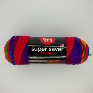 old-school favorite stripe super saver yarn