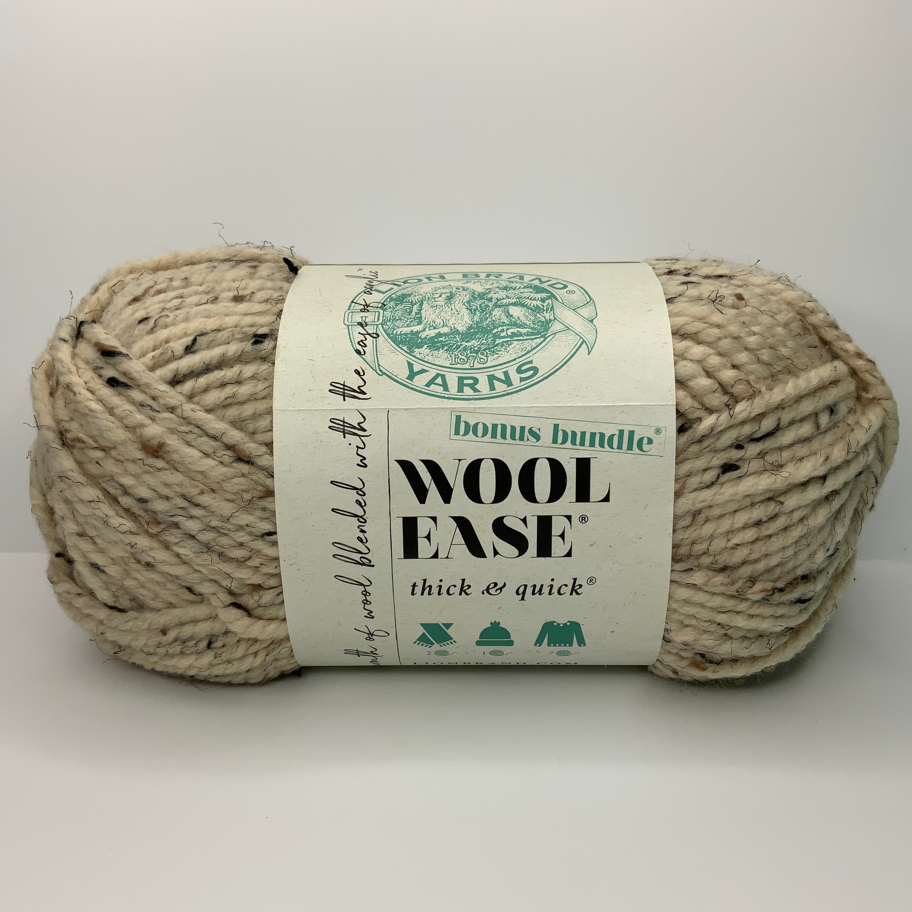 Lion Brand Wool Ease Thick & Quick Yarn - Fossil
